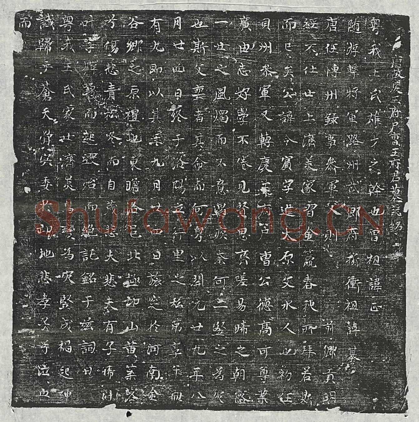 唐王令宾墓誌(唐故庆王府户曹王府君墓誌铭)