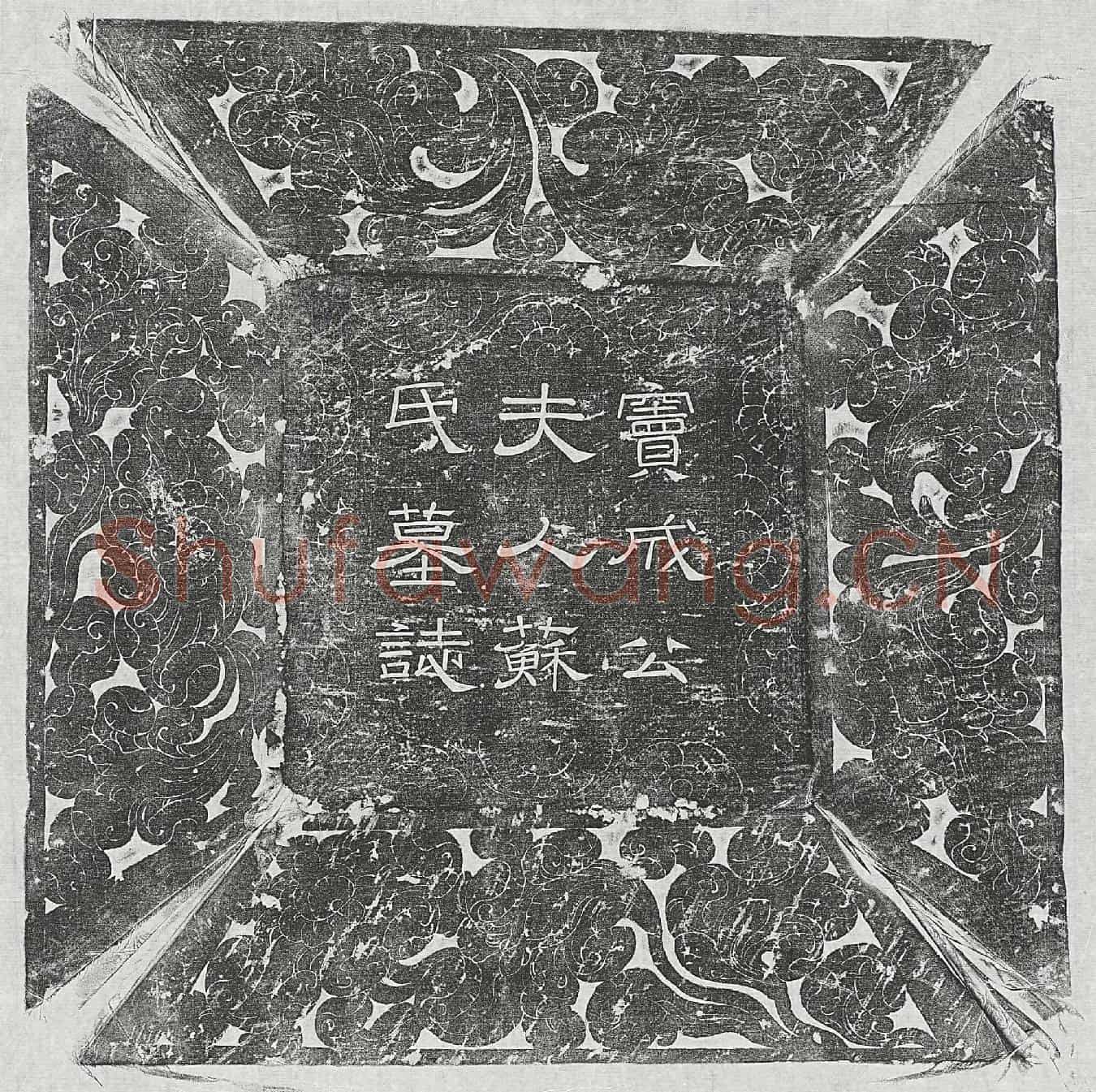 唐窦诚妻苏氏墓誌(唐故银青光禄大夫北海郡太守窦成□□人成安郡夫人墓誌铭并序)