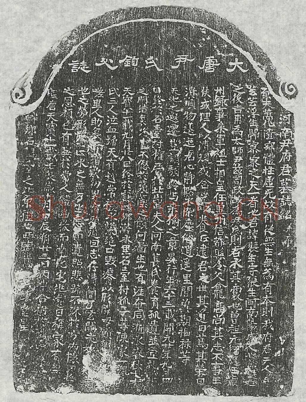 唐尹□生墓誌(河南尹府君墓誌铭并序)