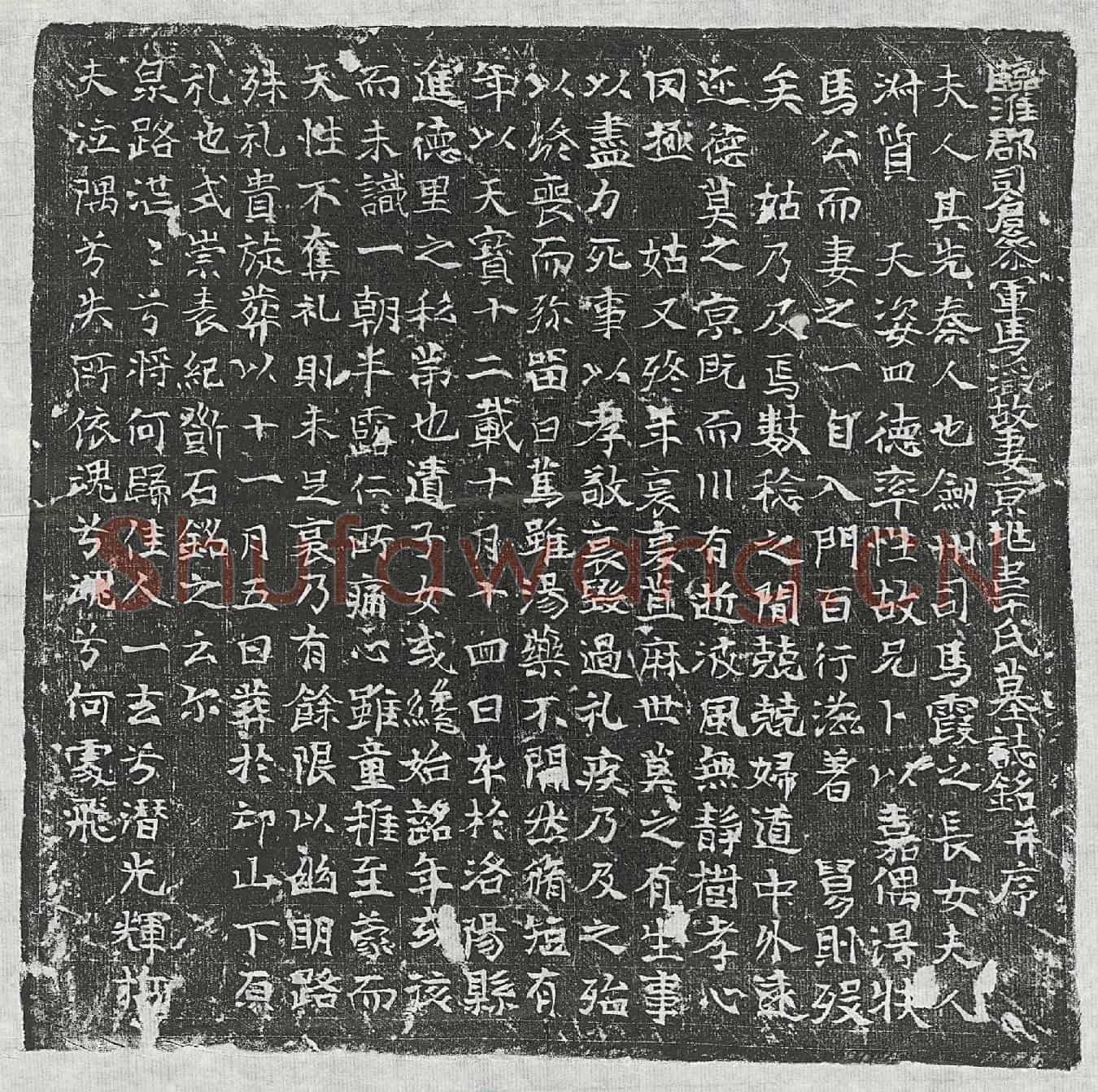 唐马滔妻韦氏墓誌(临淮郡司仓参军马滔故妻京兆韦氏墓誌铭并序)