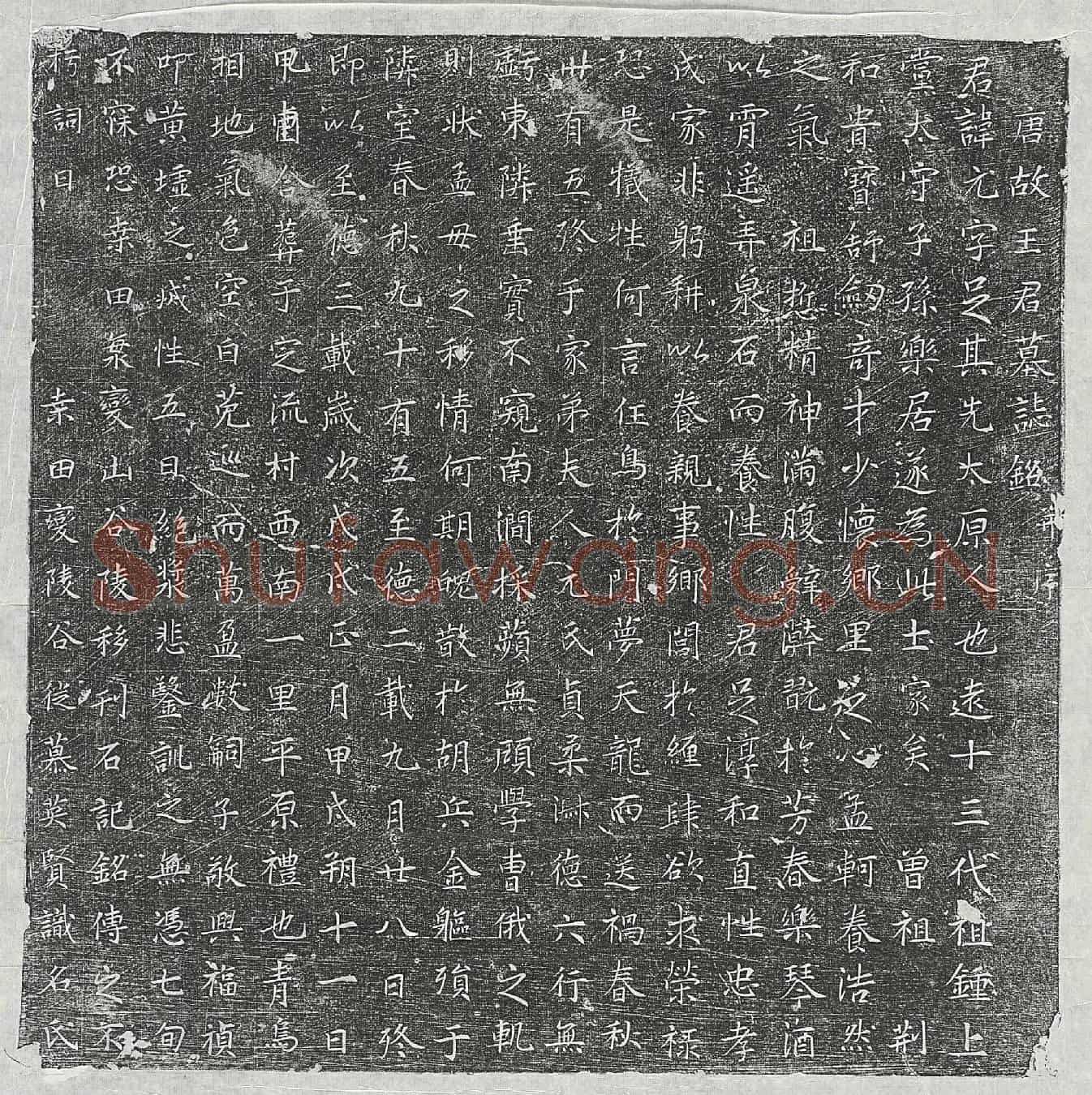 唐王元墓誌(唐故王君墓誌铭并序)