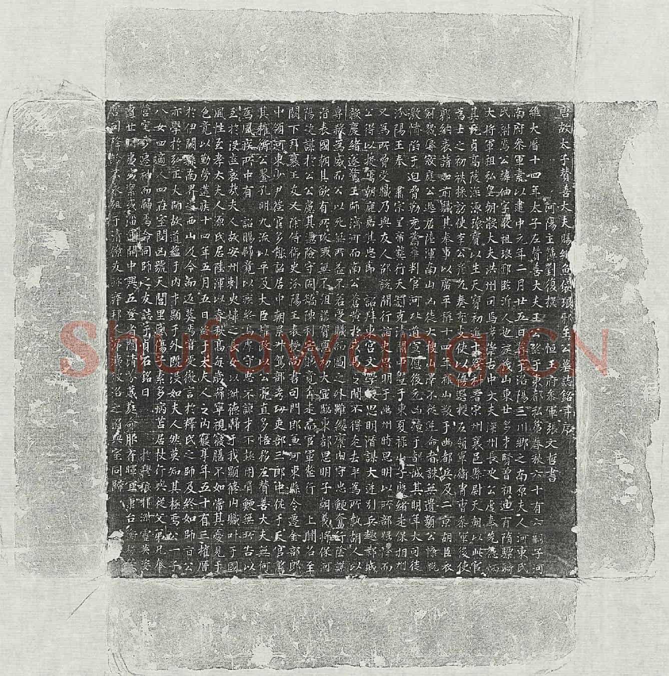 唐王伷墓誌(唐故太子赞善大夫赐绯鱼袋瑯琊王公墓誌铭并序)