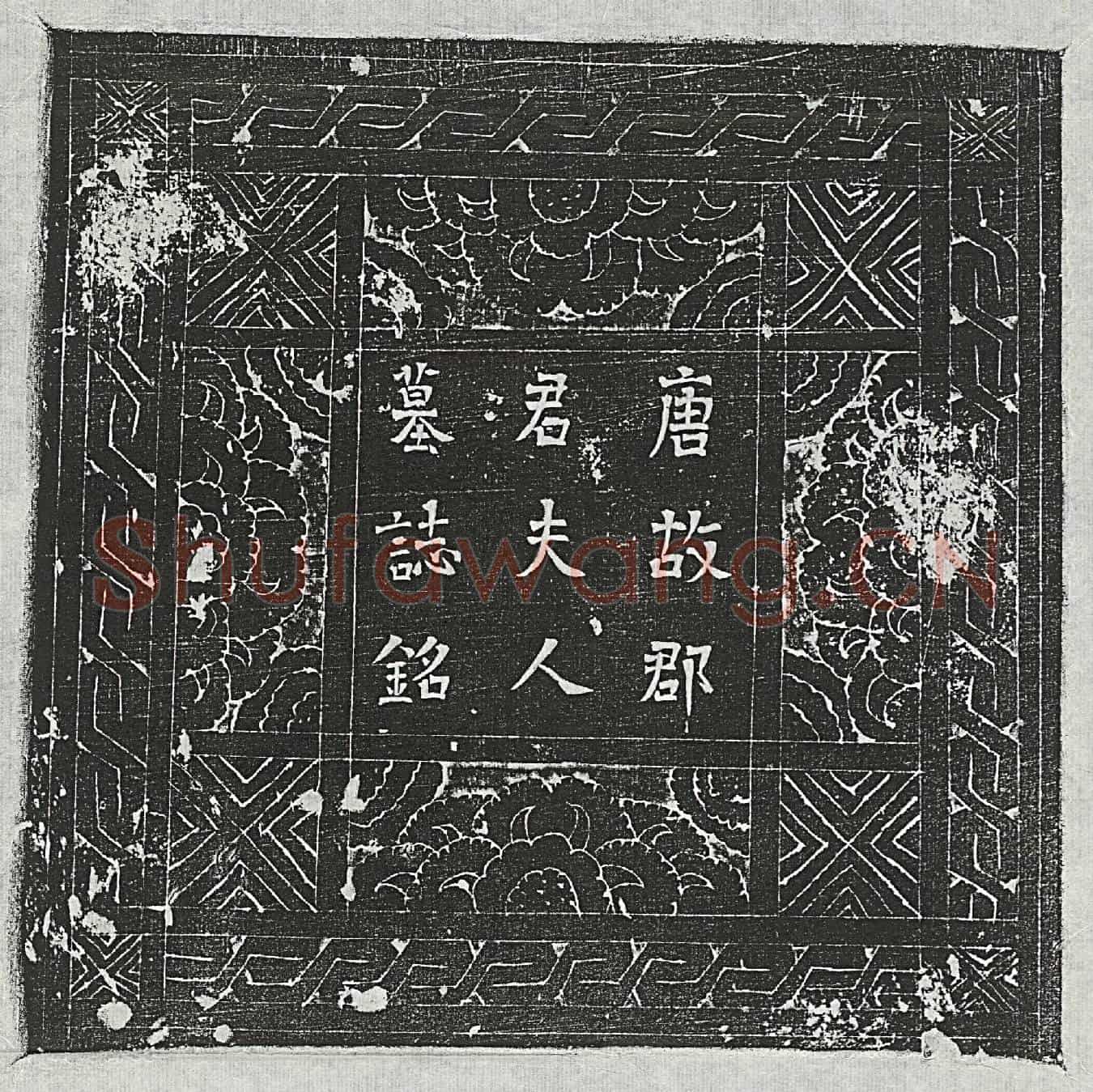 唐卓君妻王氏墓誌(唐故太子左赞善大夫卓府君夫人扶风郡君太原王氏墓誌)