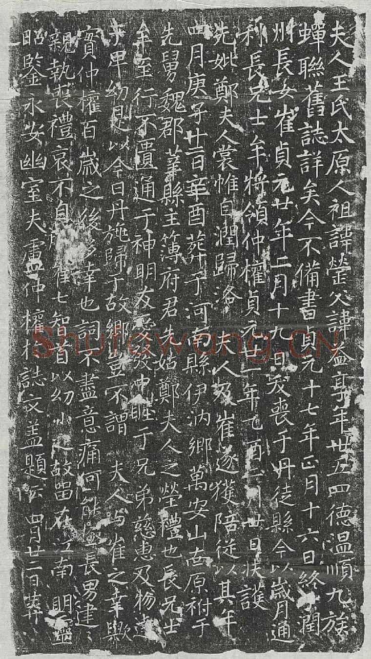 唐卢君妻王氏墓誌