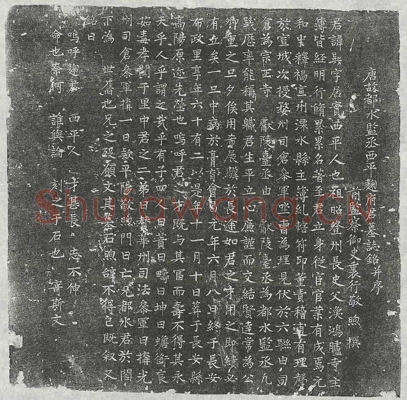 唐麹异墓誌(唐故都水监丞西平麹府君墓誌铭并序)