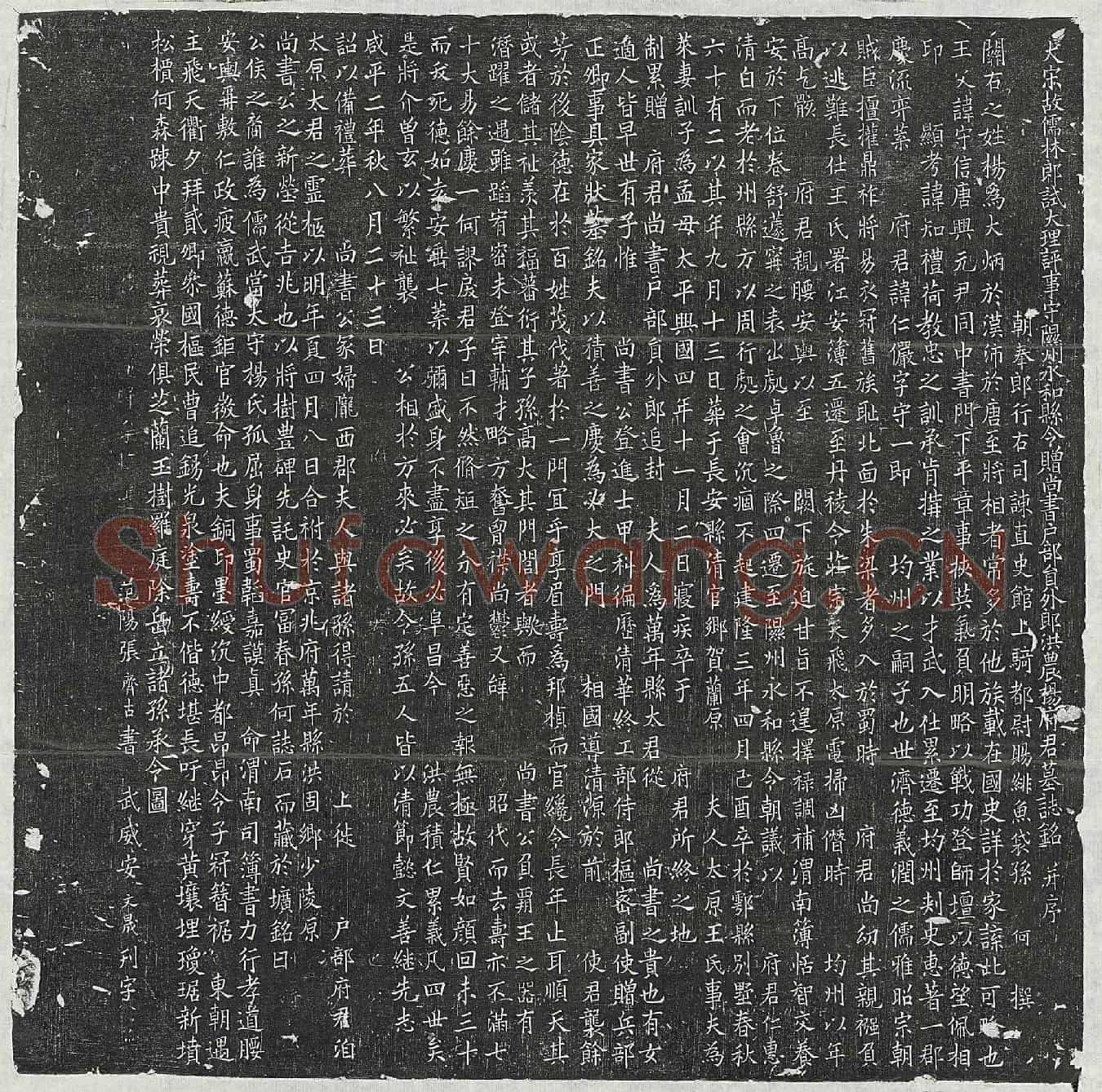 北宋杨仁俨墓誌(大宋故儒林郎试大理评事守隰州永和县令赠尚书户部员外郎洪农杨府君墓誌铭并序)
