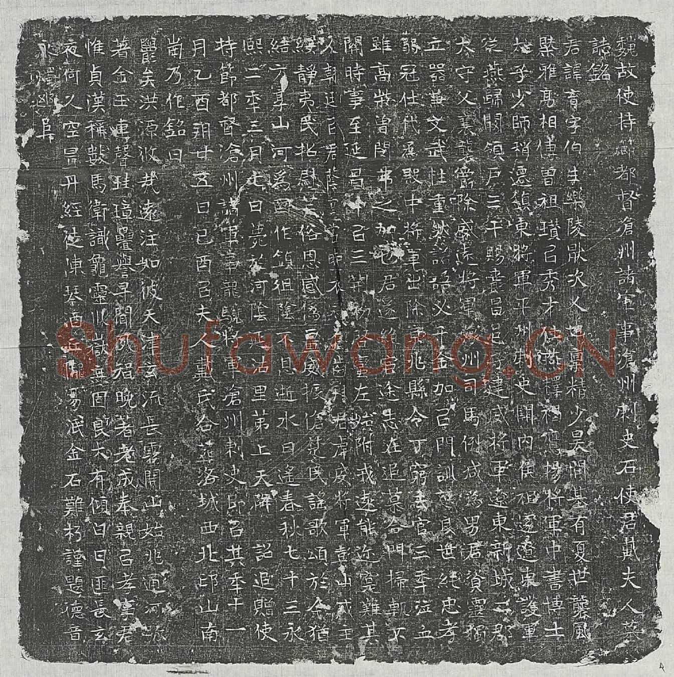 北朝石育、石育妻戴氏墓誌(魏故使持节都督沧州诸军事沧州刺史石使君戴夫人墓誌铭)