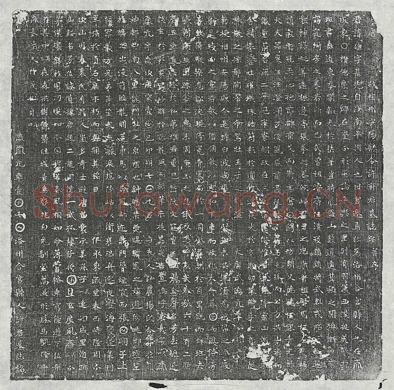 唐许雄墓誌(大唐故相州安阳县令许府君墓誌铭并序)