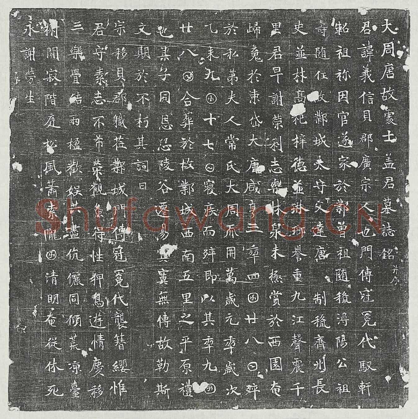 唐盖义信墓誌(大周唐故处士盖君墓誌铭并序)