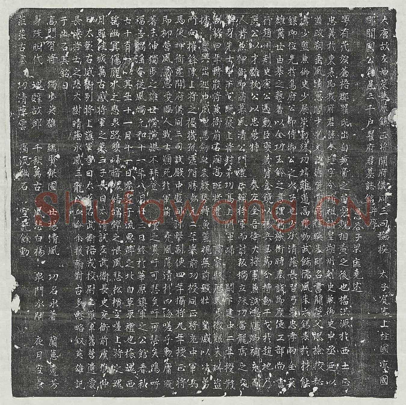 唐翟令琎墓誌(大唐故左神策华原镇正将开府仪同三司检校太子宾客上柱国凉国郡开国公食邑三千户翟府君墓誌铭并序)