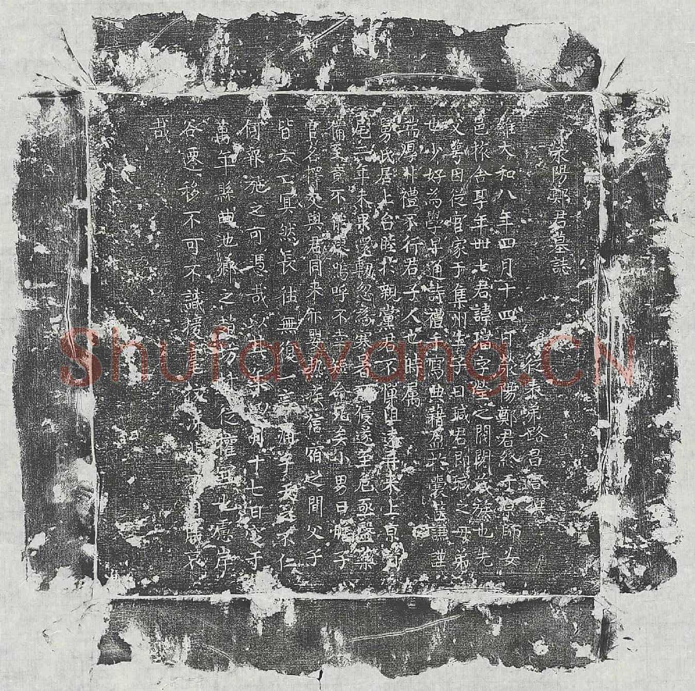 唐郑珰墓誌(荥阳郑君墓誌)