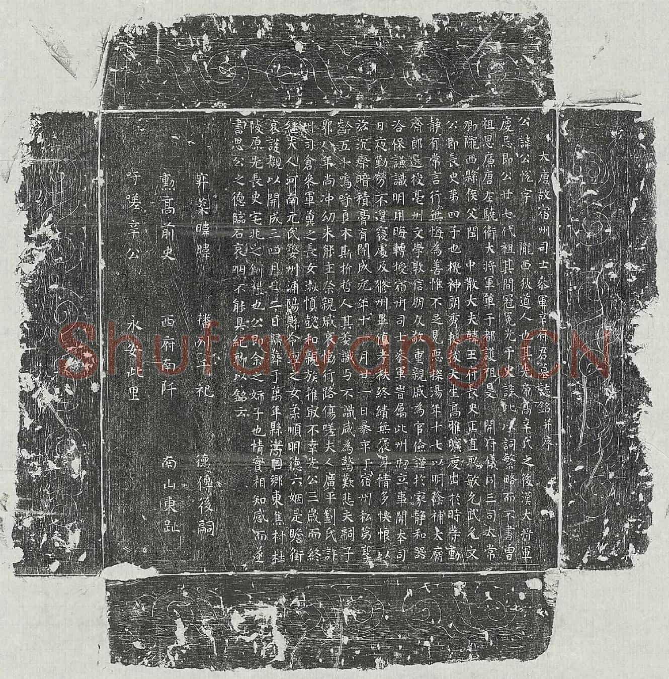 唐辛公悦墓誌(大唐故宿州司士参军辛府君墓誌铭并序)