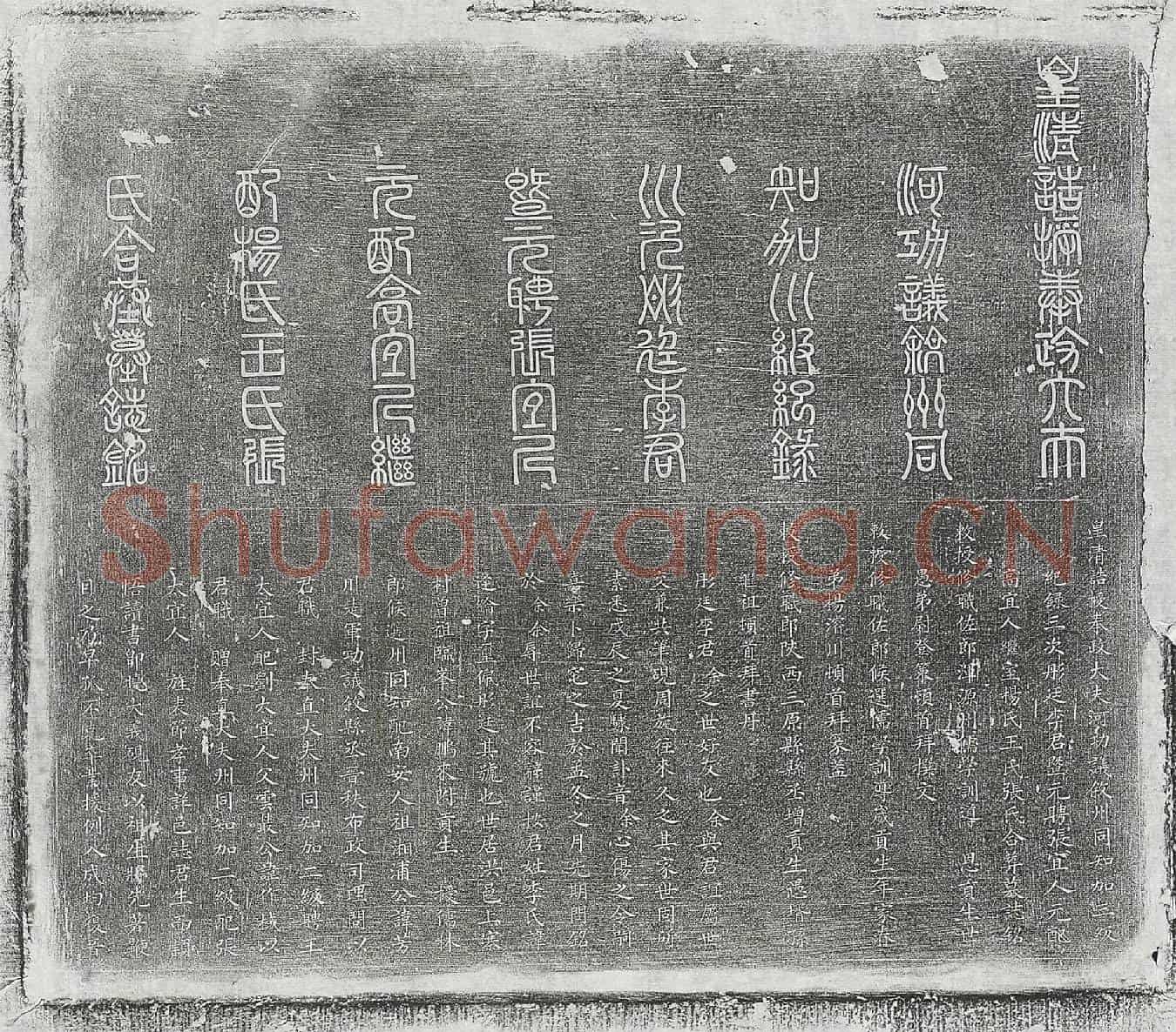 清李逢纶、李逢纶妻张氏、李逢纶妻高氏、李逢纶妻杨氏、李逢纶妻王氏、李逢纶妻张氏墓誌(皇清诰授奉政大夫河功议叙州同知加三级纪录三次彤廷李君暨元聘张宜人元配高宜人继室杨氏王氏张氏合葬墓誌铭)