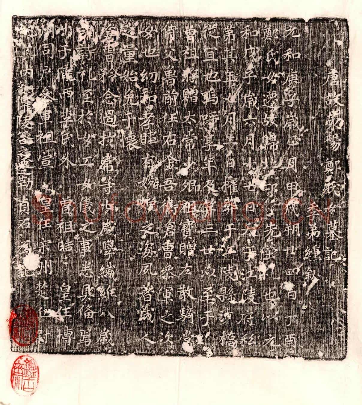 唐郑鲁女郑氏墓誌(唐故荥阳郑氏女墓记)
