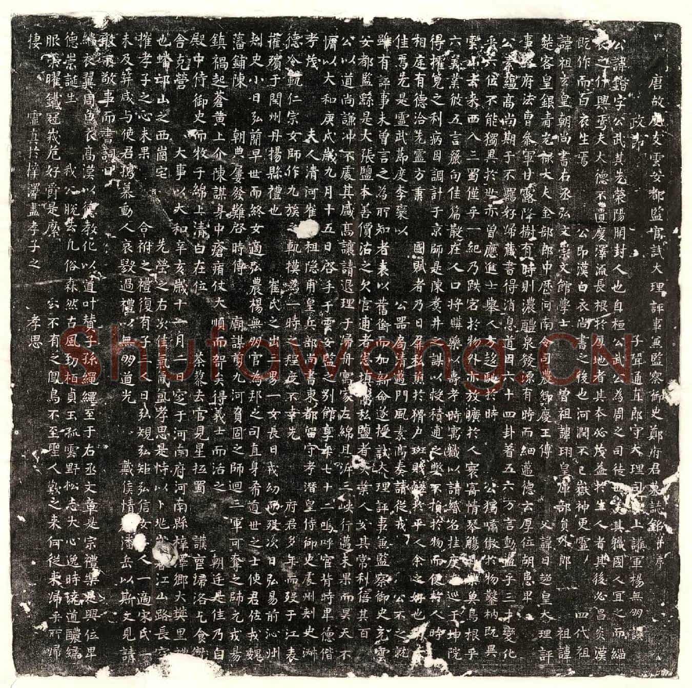 唐郑锴墓誌(唐故度支云安都监官试大理评事兼监察御史郑府君墓誌铭并序)
