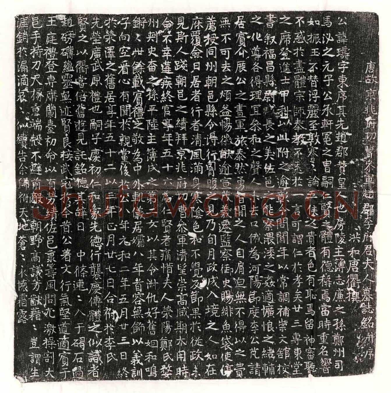 唐李璹、李璹妻郑氏墓誌(唐故京兆府功曹参军赵郡李府君夫人墓誌铭并序)