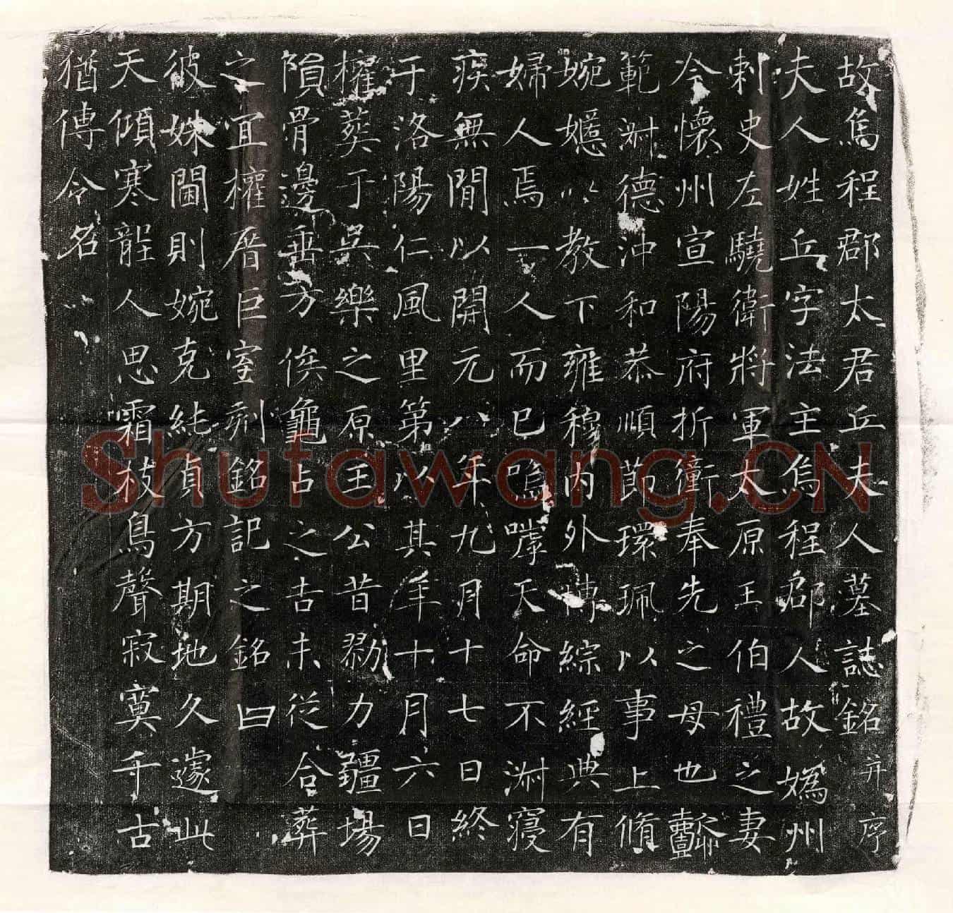 唐王伯礼妻丘法主墓誌(故乌程郡太君丘夫人墓誌铭并序)