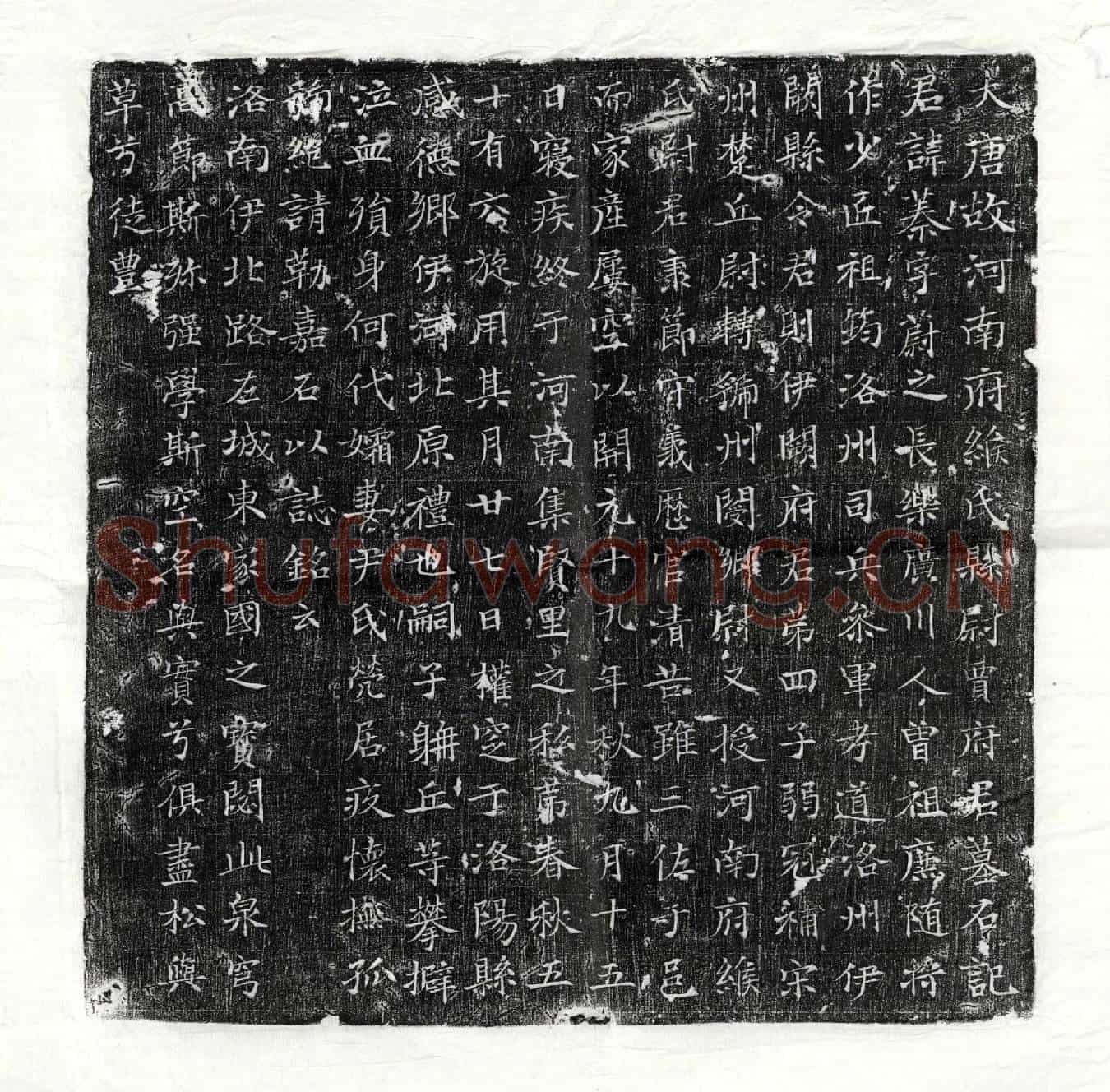唐贾蓁墓誌(大唐故河南府缑氏县尉贾府君墓石记)