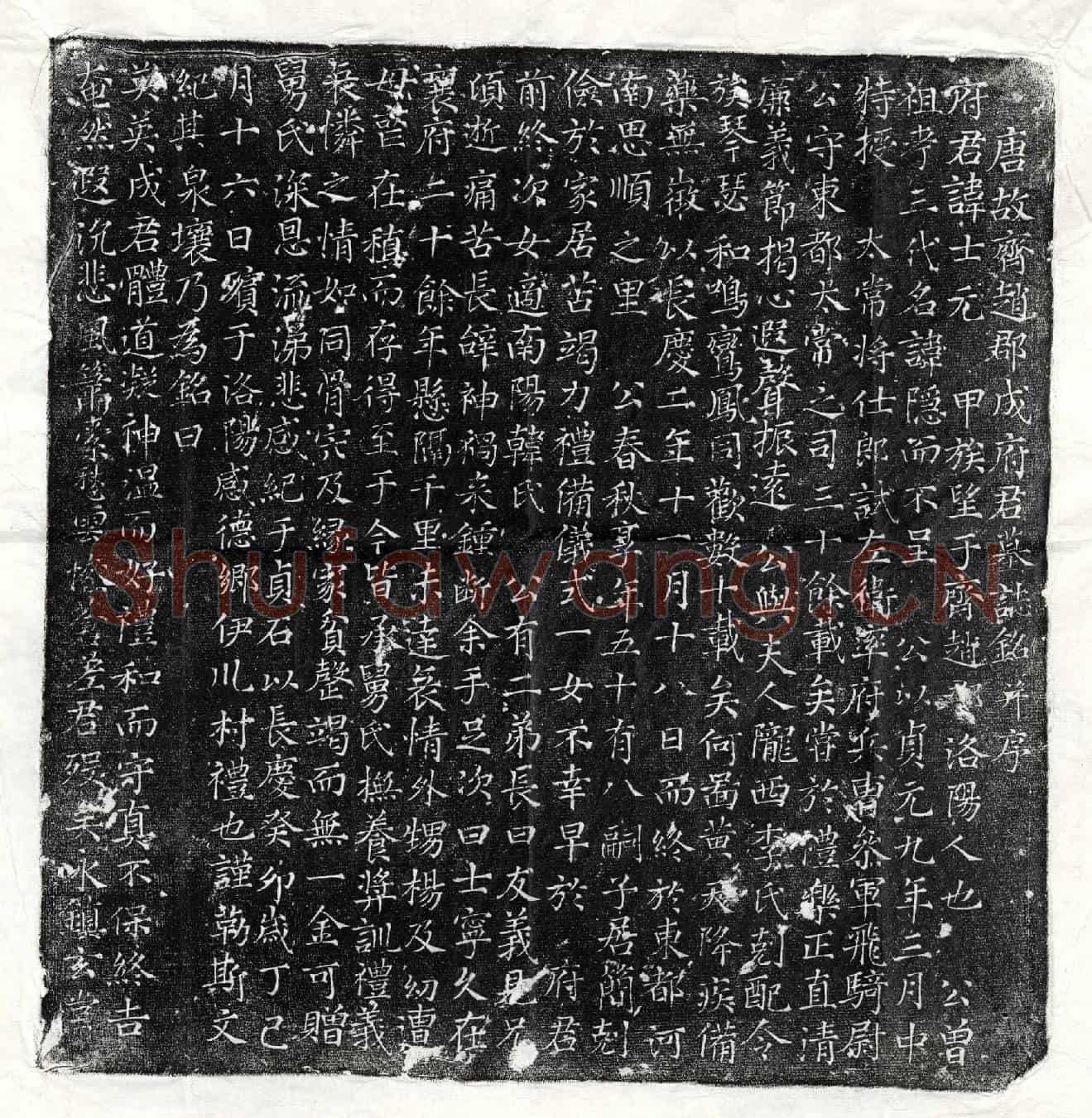 唐成士元墓誌(唐故齐赵郡成府君墓誌铭并序)
