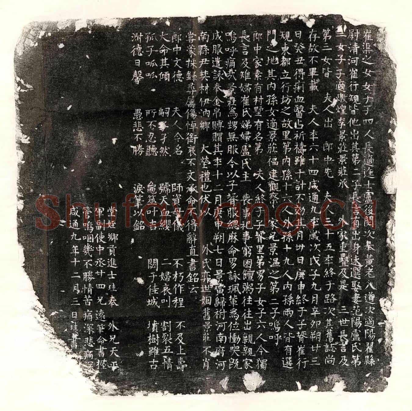 唐郑鲂、郑鲂妻卢氏墓誌(唐故仓部郎中郑公卢夫人合祔墓誌铭并序)