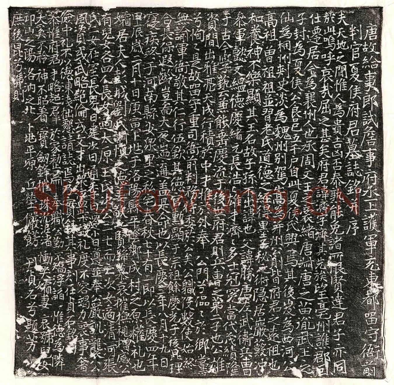 唐夏侯济墓誌(唐故给事郎试詹事府丞上护军充东都留守衙前判官夏侯府君墓誌铭并序)