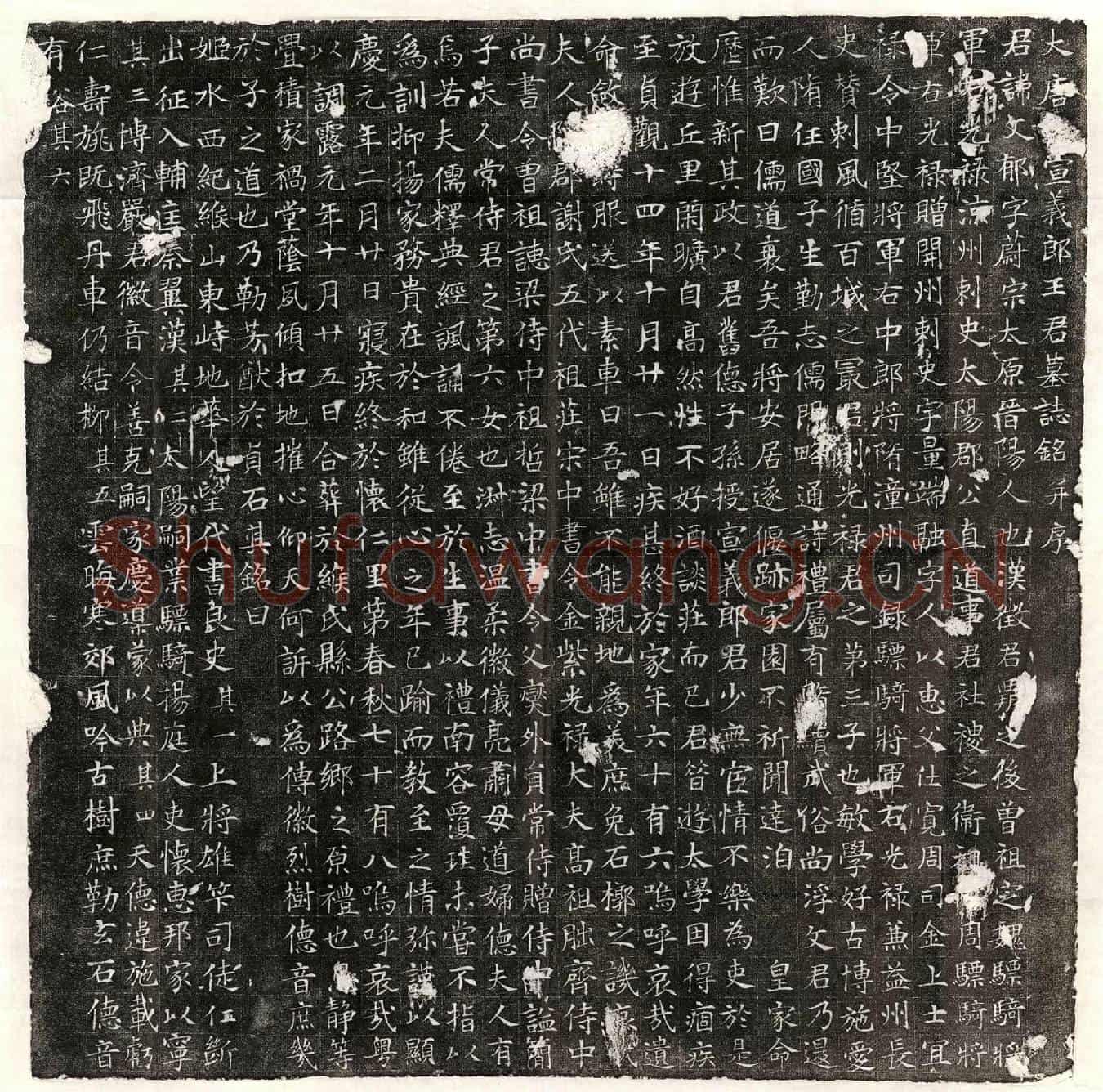 唐王文郁墓誌(大唐【故】宣义郎王君墓誌铭并序)