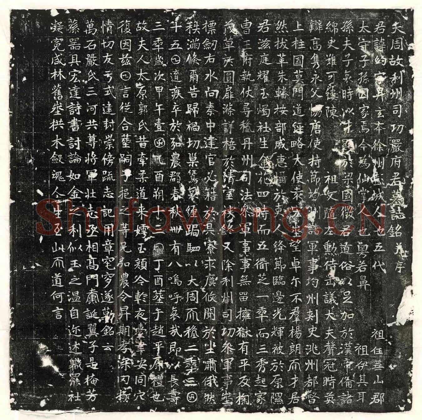 唐严约墓誌(大周故利州司功严府君墓誌铭并序)