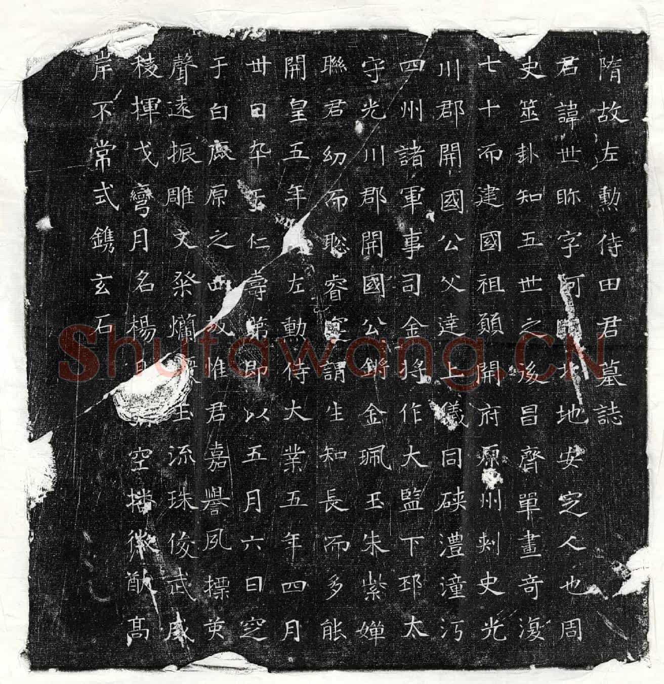 隋田世眕墓誌(隋故左勋侍田君墓誌)