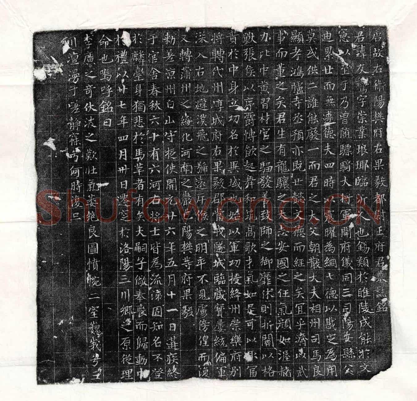 唐王友鸾墓誌(唐故右卫阳樊府右果毅都尉王府君墓誌铭)