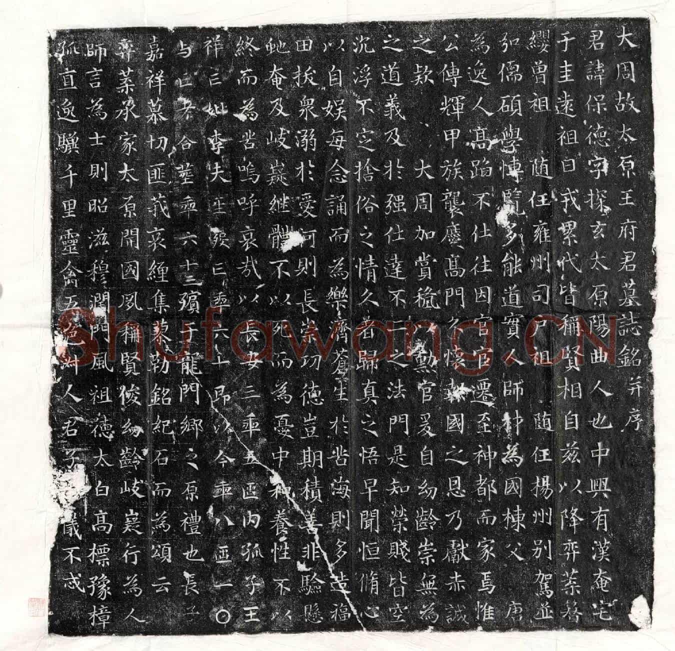 唐王保德墓誌(大周故太原王府君墓誌铭并序)