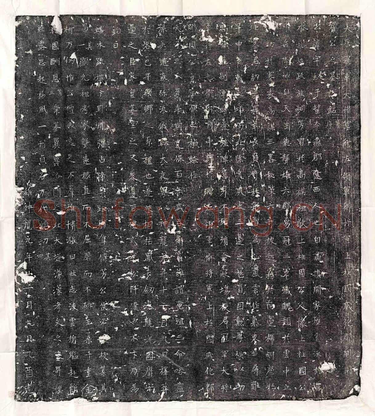 唐翟奴子墓誌(大唐冠军大将军行左领军卫将军上柱国威化郡开国公翟公之墓誌铭并序)