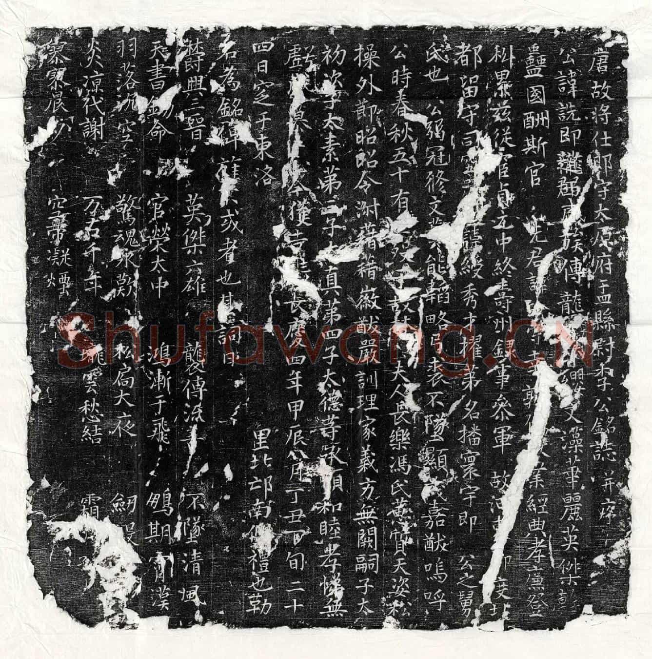 唐李诜墓誌(唐故将仕郎守太原府盂县尉李公铭誌并序)