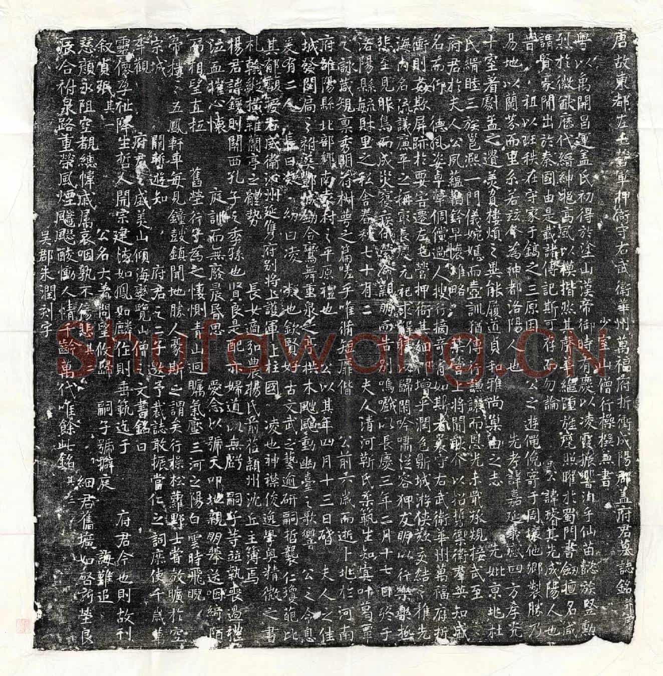 唐盖璿墓誌(唐故东都左屯营军押衙守右武卫华州万福府折冲成阳郡盖府君墓誌铭并序)