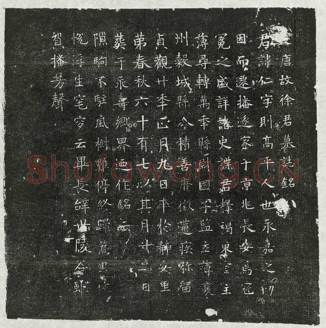 唐徐仁墓誌(大唐故徐君墓誌铭)