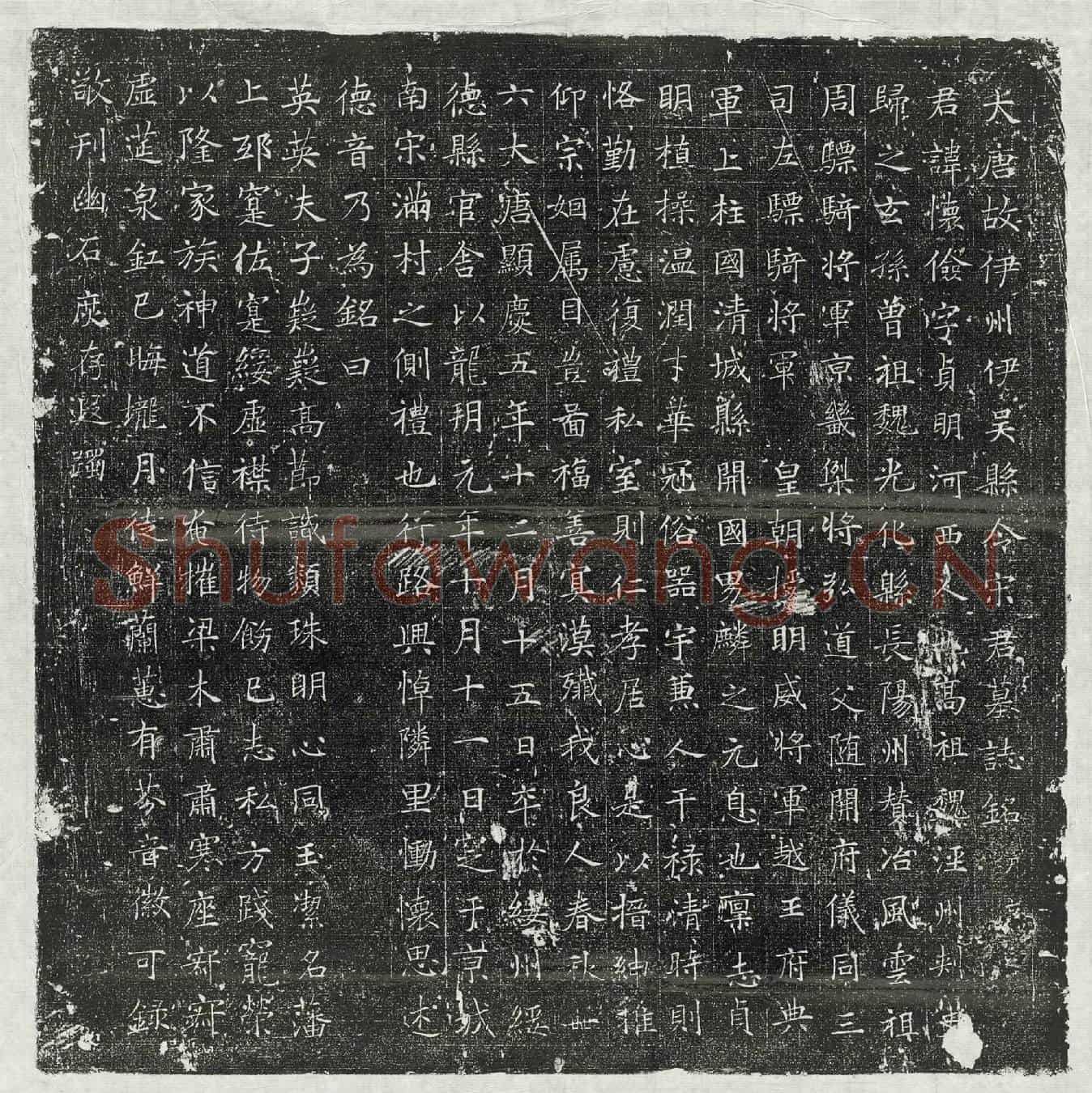 唐宋怀俭墓誌(大唐故伊州伊吴县令宋君墓誌铭并序)