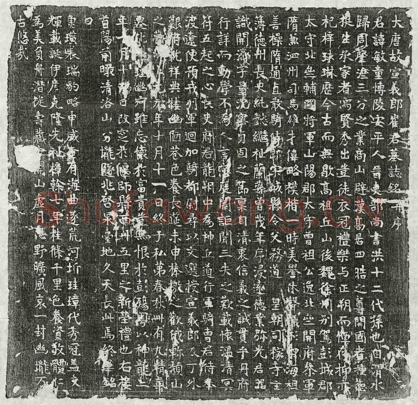 唐崔敏童墓誌(大唐故宣义郎崔君墓誌铭并序)