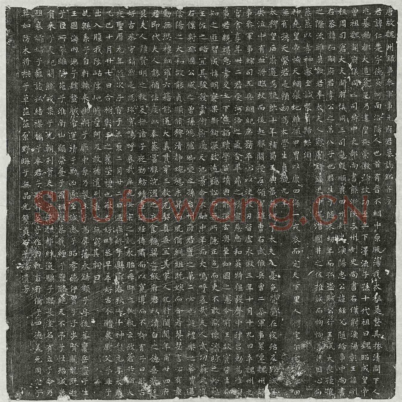 唐元仁楚墓誌(唐故魏州录事参军事元府君墓誌铭并序)