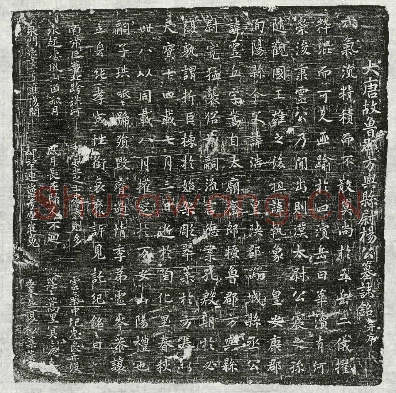 唐杨灵丘墓誌(大唐故鲁郡方与县尉杨公墓誌铭并序)