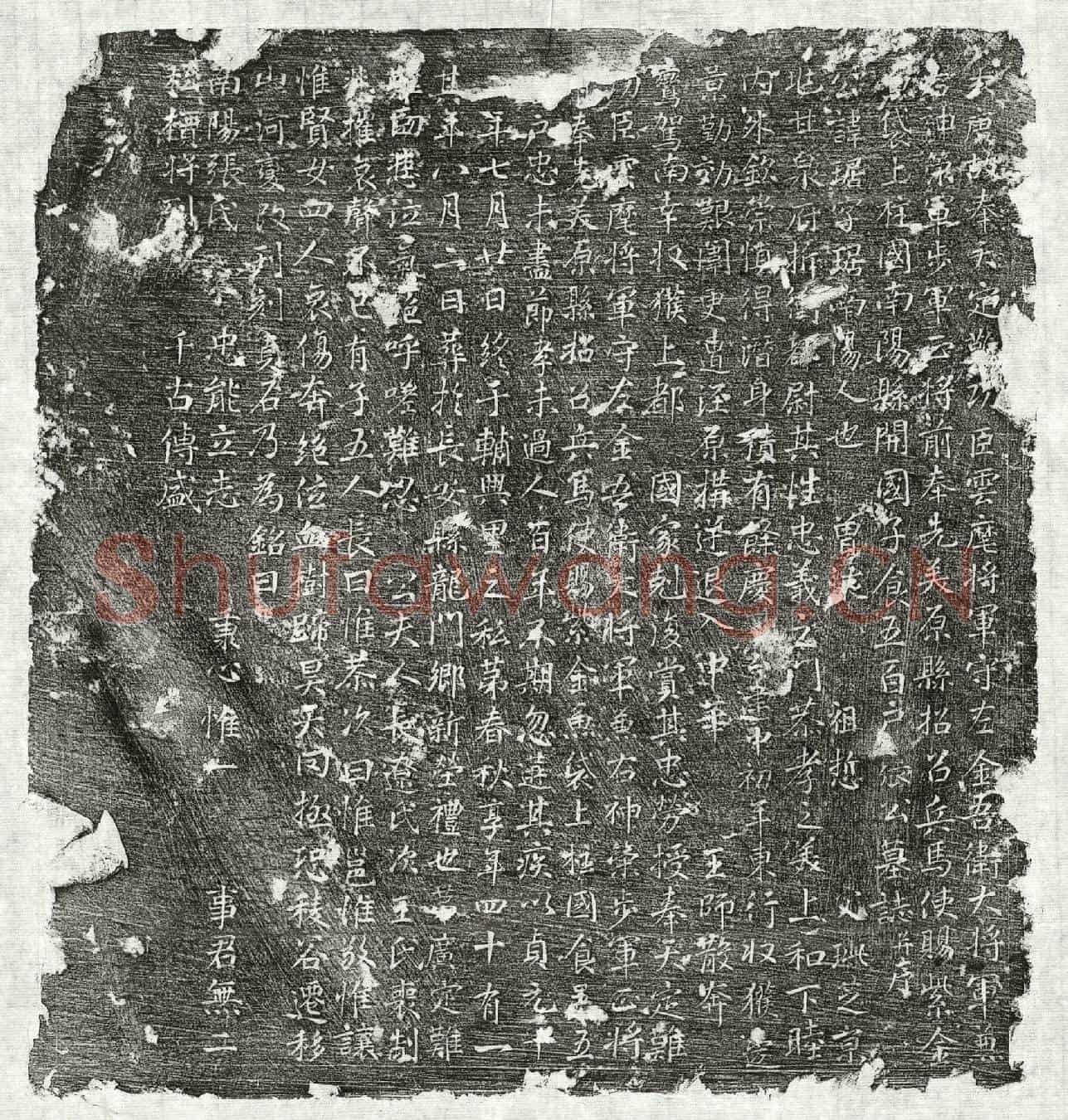 唐张琚墓誌(大唐故奉天定难功臣云麾将军守左金吾卫大将军兼右神策军步军正将前奉先美原县招召兵马使赐紫金鱼袋上柱国南阳县开国子食五百户张公墓誌并序)