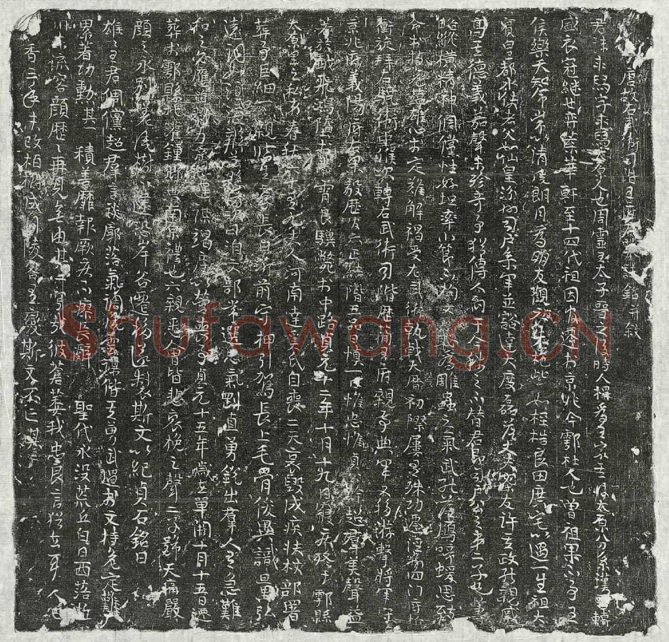 唐王求舄墓誌(唐故右武卫司阶王府君墓誌铭并叙)