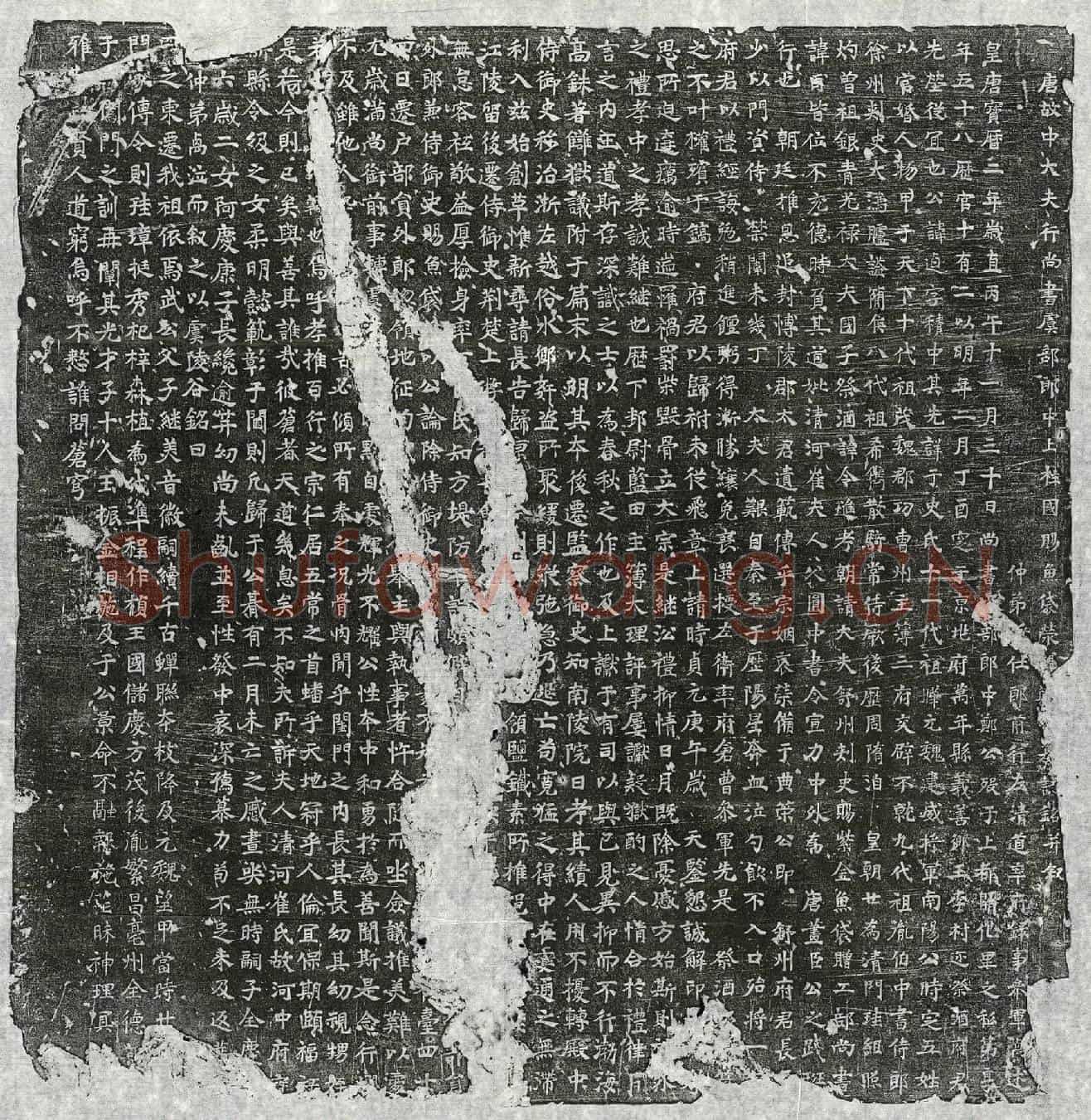 唐郑逌墓誌(唐故中大夫行尚书虞部郎中上柱国赐鱼袋荥阳郑□墓誌铭并叙)