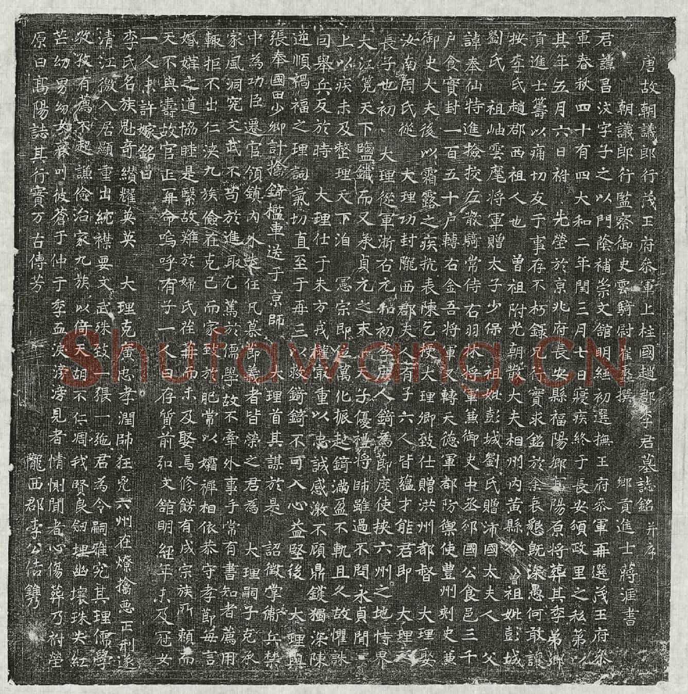 唐李昌汶墓誌(唐故朝议郎行茂王府参军上柱国赵郡李君墓誌铭并序)