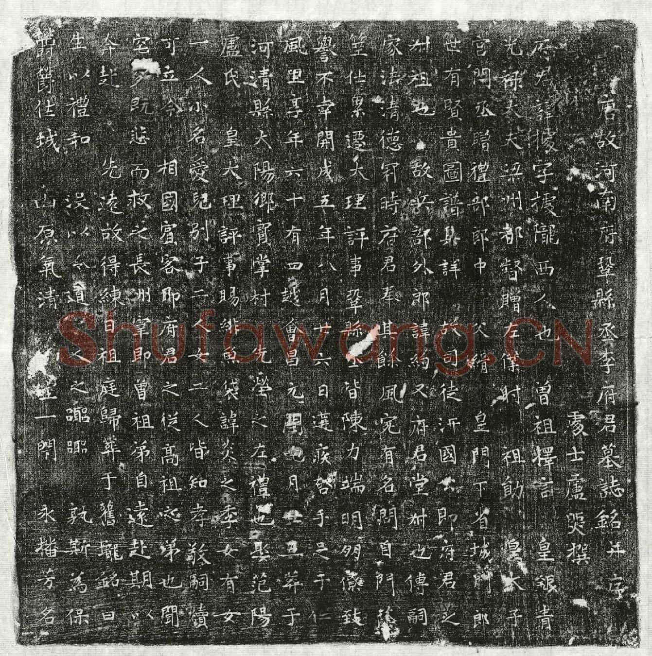 唐李据墓誌(唐故河南府巩县丞李府君墓誌铭并序)