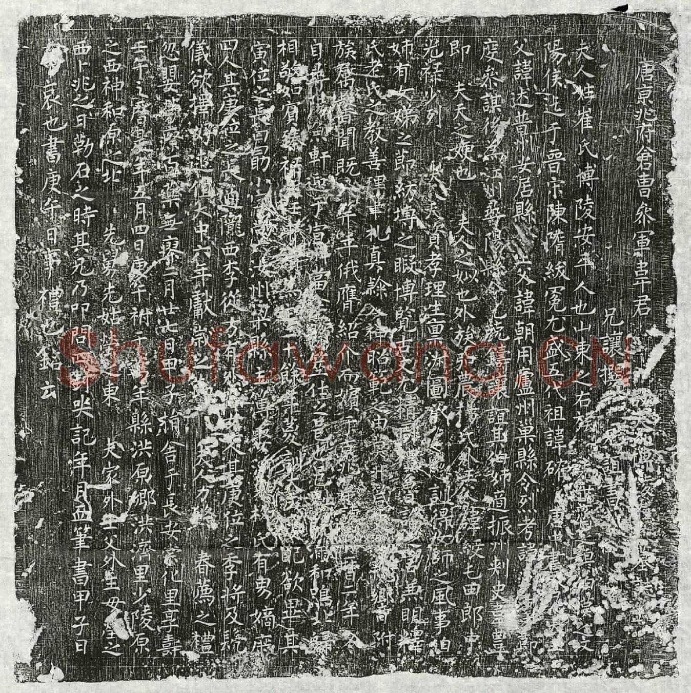 唐韦谏妻崔氏墓誌(唐京兆府仓曹参军韦君故夫人博陵崔氏墓誌铭)