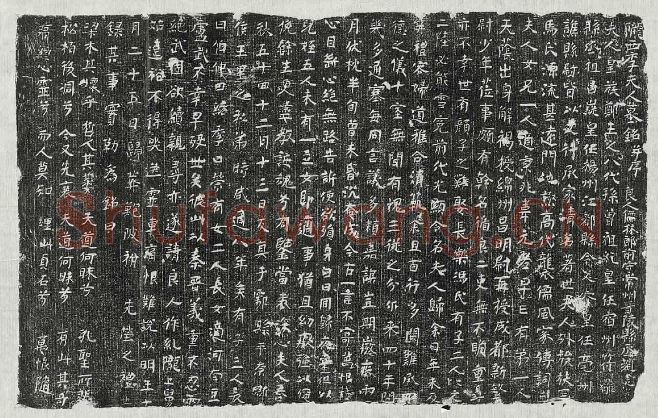 唐赵途妻李氏墓誌(陇西李夫人墓铭并序)