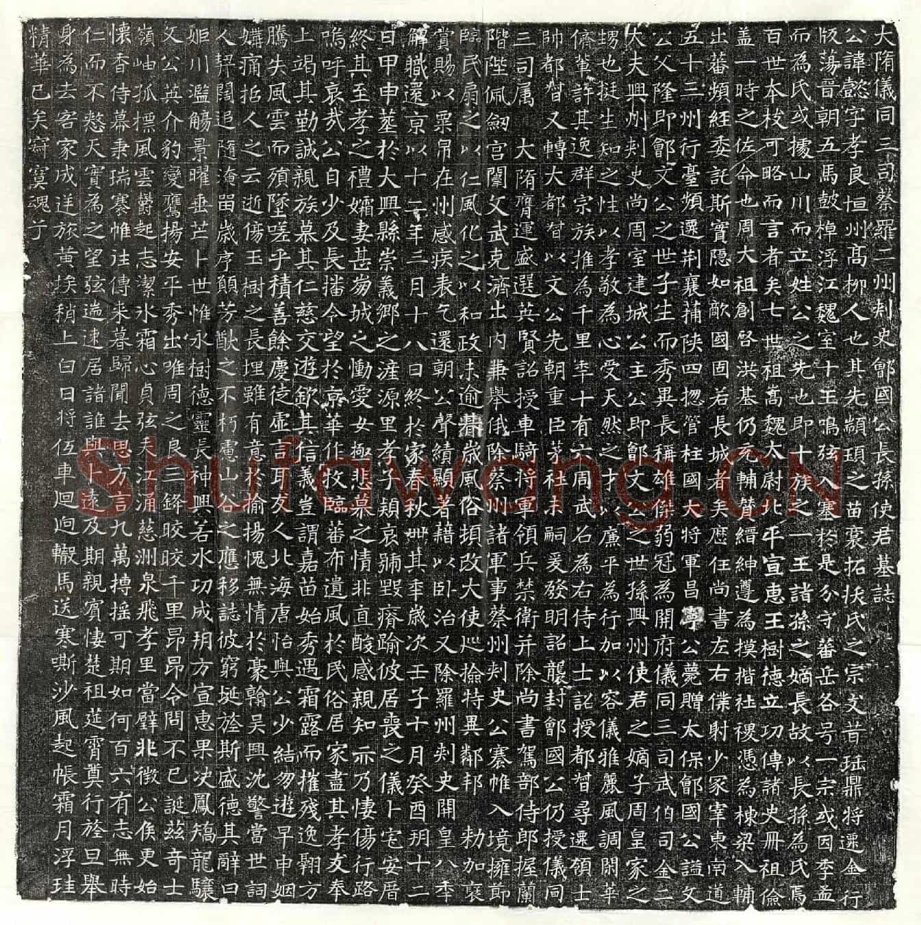 隋长孙懿墓誌(大隋仪同三司蔡罗二州刺史郐国公长孙使君墓誌)