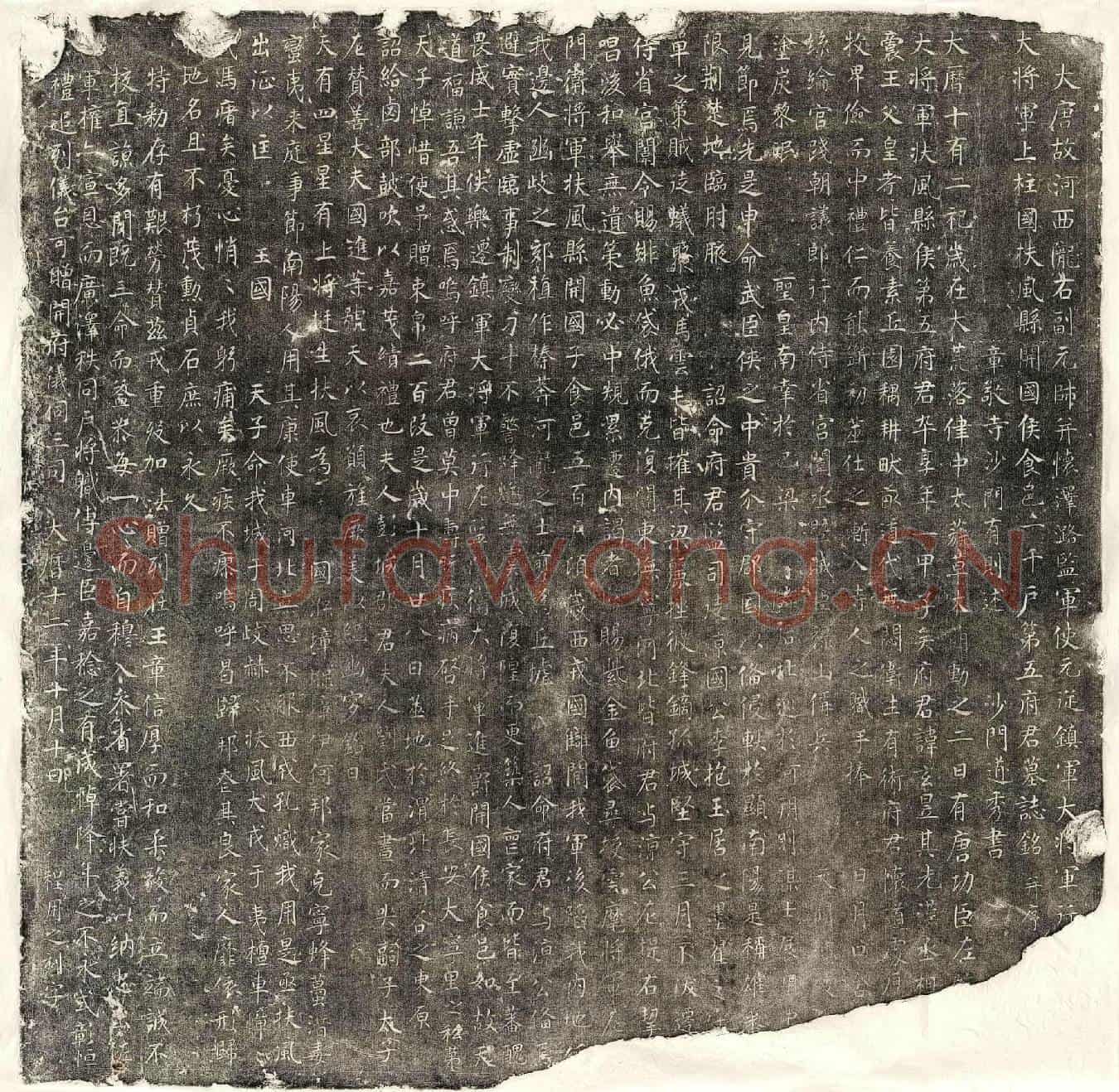 唐第五玄昱墓誌(大唐故河西陇右副元帅并怀泽潞监军使元从镇军大将军行□□□□大将军上柱国扶风县开国侯食邑二千户第五府君墓誌铭并序)