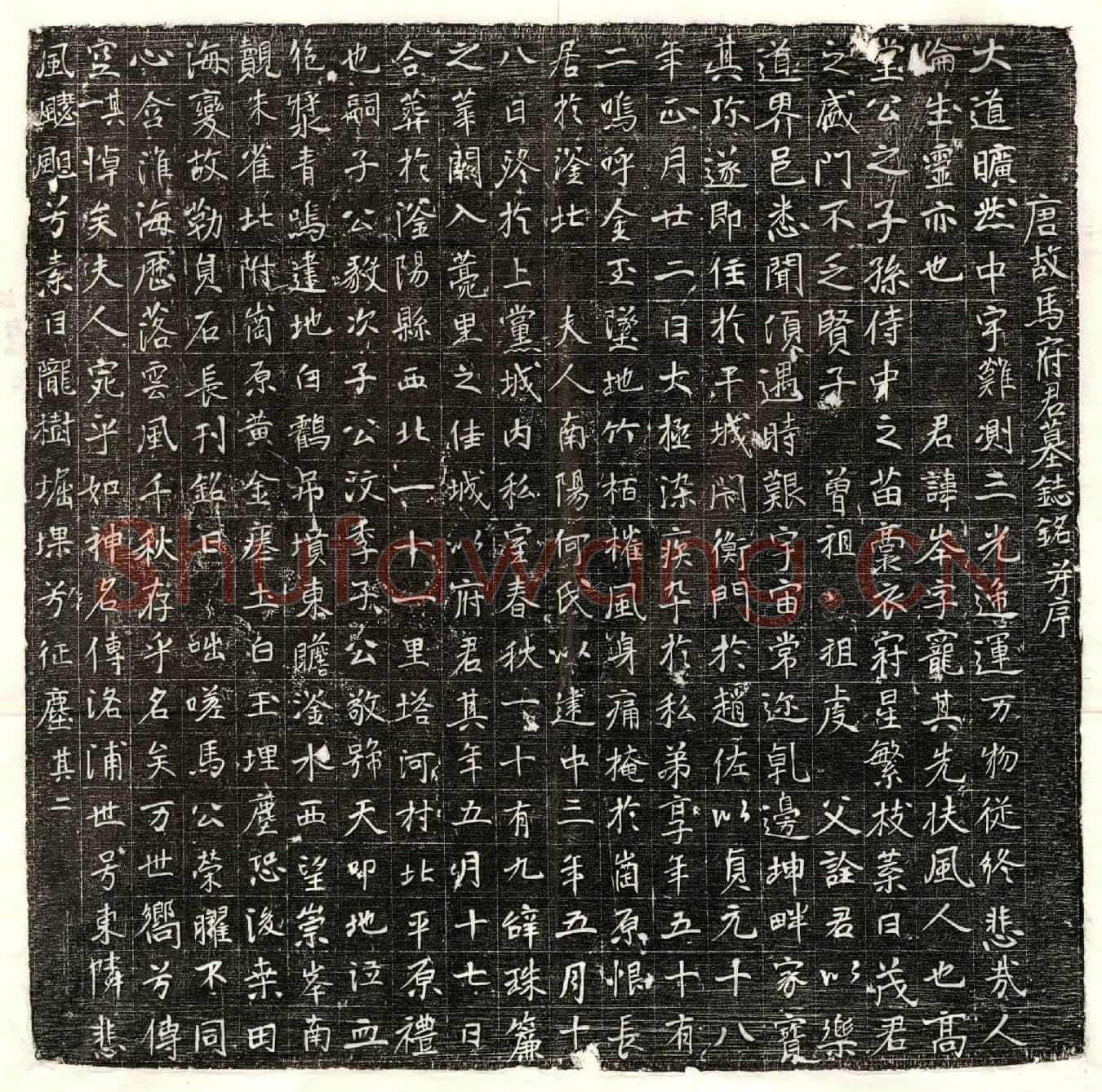 唐马岑墓誌(唐故马府君墓誌铭并序)