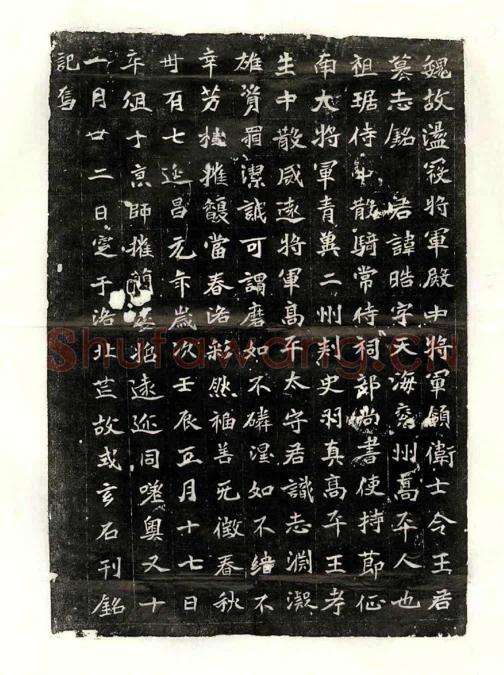 北朝王晧墓誌(魏故荡寇将军殿中将军领卫士令王君墓志铭)
