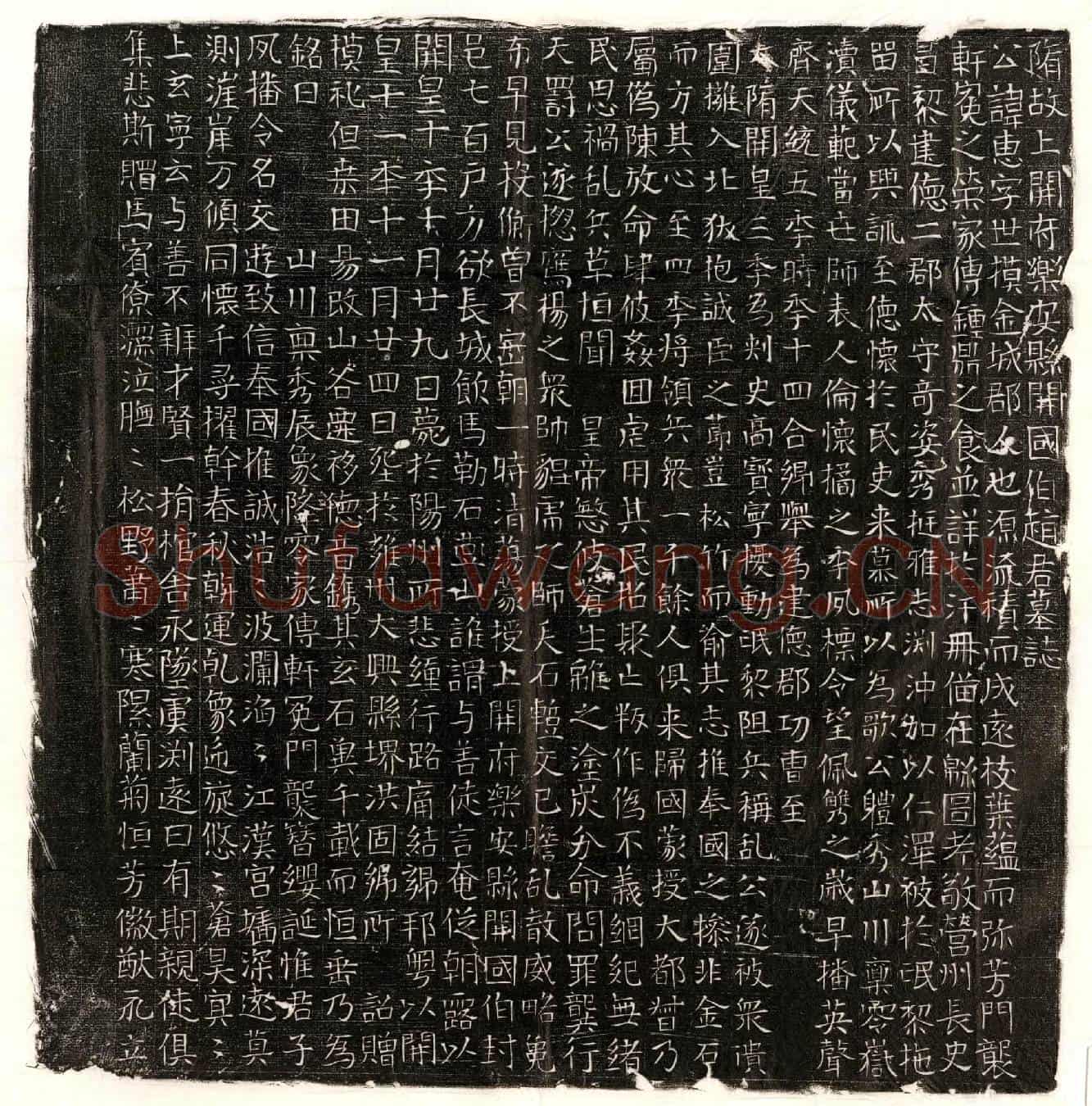 隋赵惠墓誌(隋故上开府乐安县开国伯赵君墓誌)